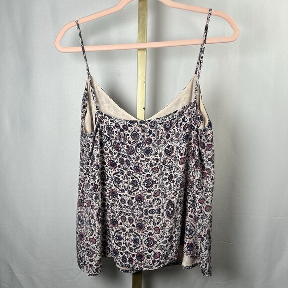 L'AGENCE‎ Top Medium Floral Pullover Tank 100% Silk Cami Adjustable Camisole - Picture 2 of 8
